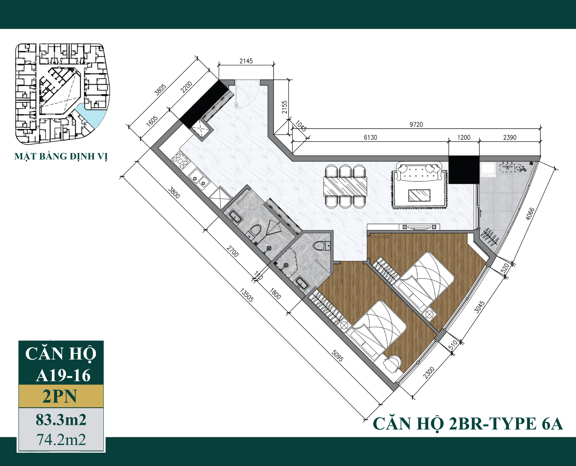 Căn 16 (tầng 19-22) Artstella