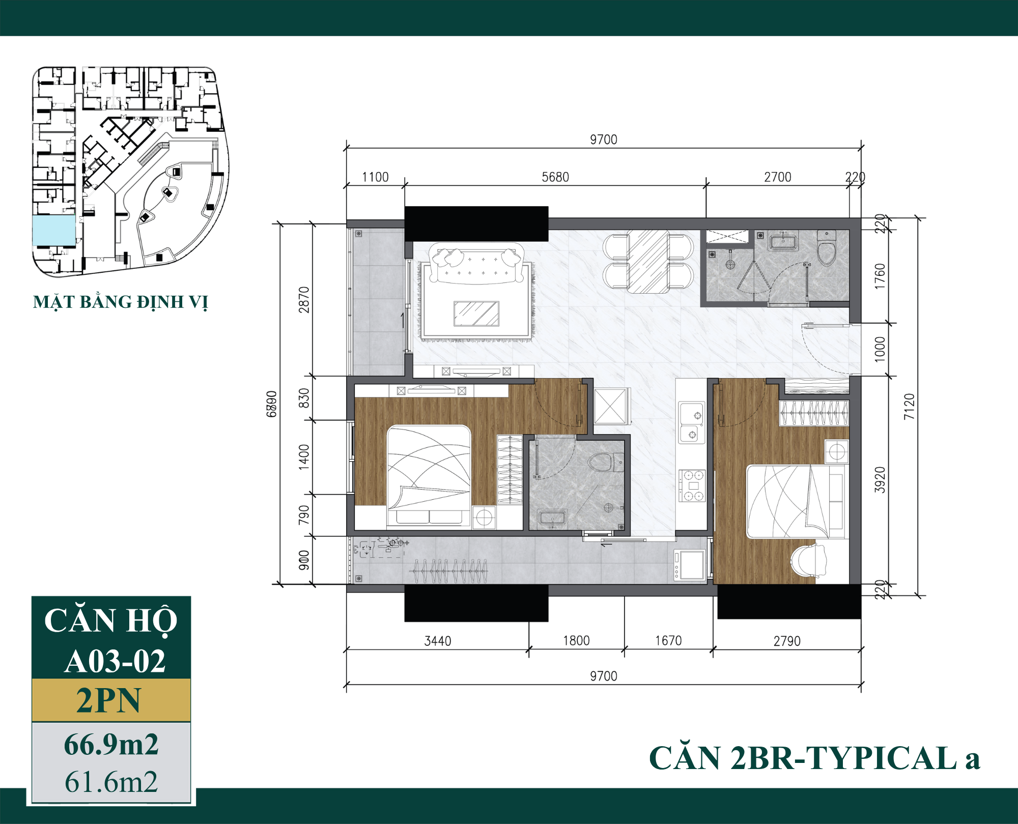 Căn Số 02 - 2pn Artstella