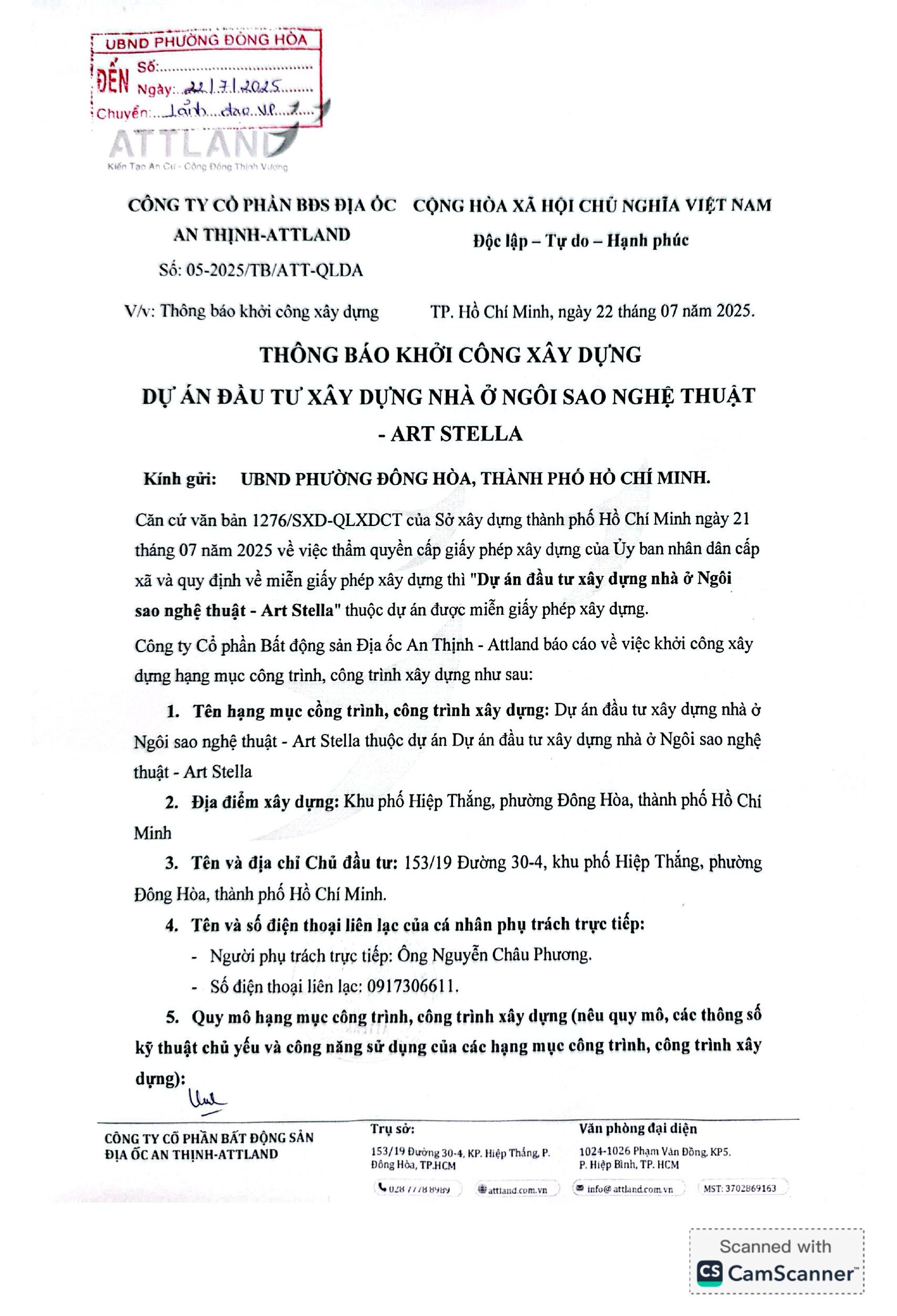 Khởi Công Artstella