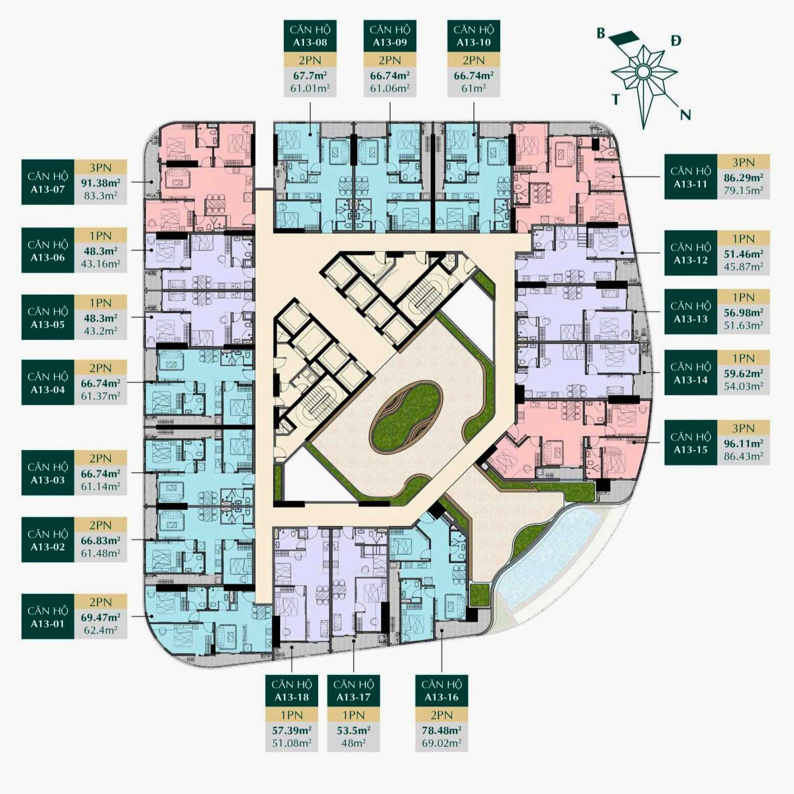 Mặt Bằng Tầng 13