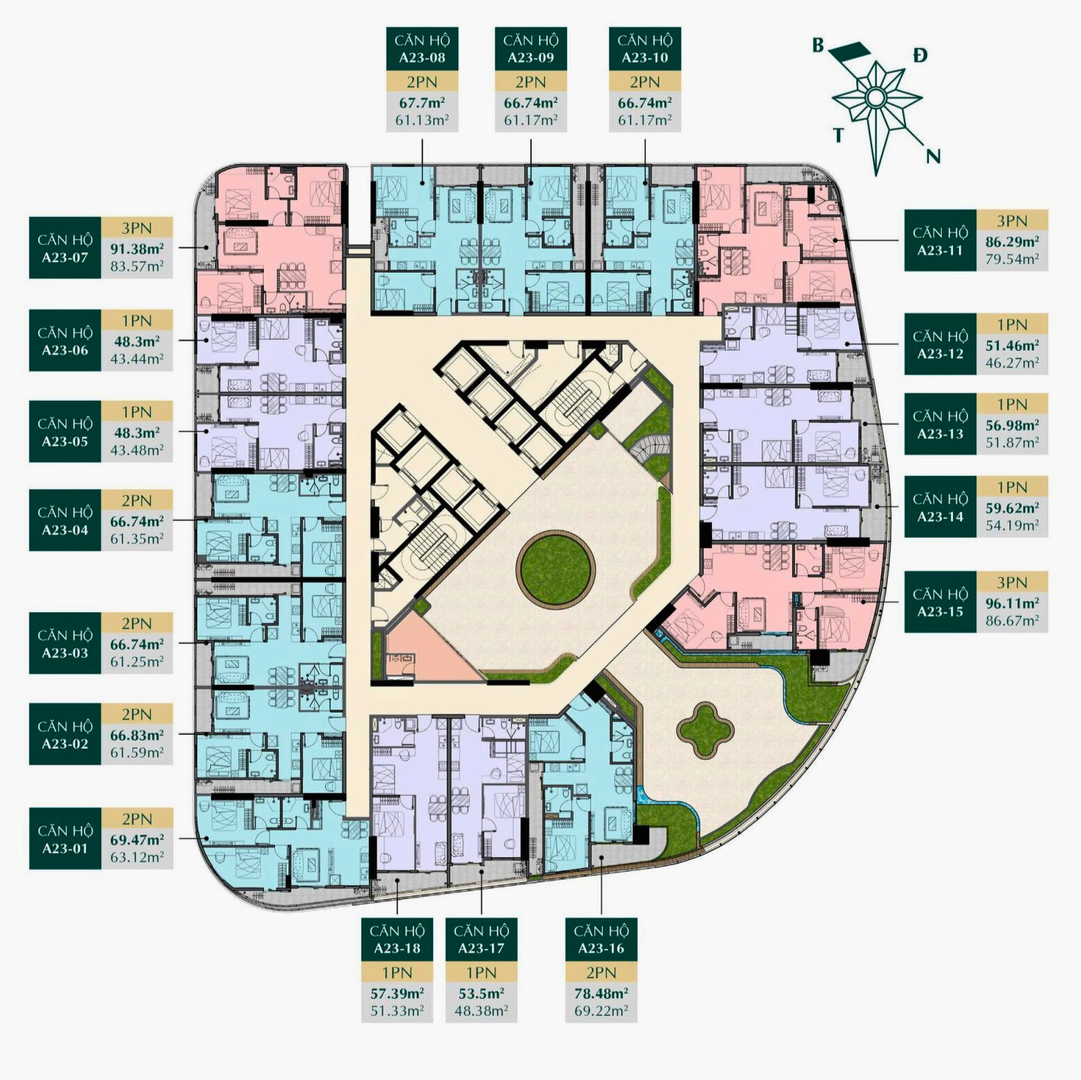 Mặt Bằng Tầng 23